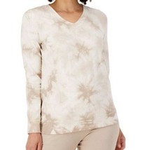 Denim &amp; Co French Terry Crystal Wash V Neck Pullover 1X (818) - £16.52 GBP