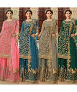 Punjabi Salwar Suit Indian Embroidery Net Wedding Party fashion dress(XS... - £43.54 GBP+
