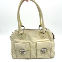 Marc Jacobs Blake Satchel Handbag Cream Light Yellow Butter Soft Leather  - £77.01 GBP