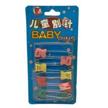 VINTAGE 1980&#39;S LUCKY ELEPHANT CHILDRENS / BABY PLASTIC W/ METAL DIAPER PINS - $173.78 MXN