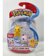 Pokemon Battle Figure Pack Jigglypuff &amp; Pikachu WCT Wicked Cool Toys Ope... - £11.68 GBP