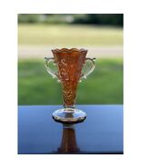 Antique Dugan Mary Ann 6-1/4” Marigold Glass Handled Footed (c 1915) Vase - $748.48 MXN