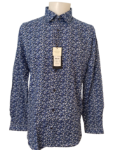 Matinique Matrostol Wave Blue Floral Button Down Dress Shirt, Men&#39;s Size... - £26.50 GBP