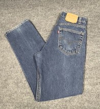 Levis 505 VTG 90&#39;s Jeans Mens 34x32 Blue Denim Pants Regular Fit Straight Leg - £39.97 GBP