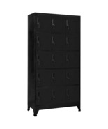 vidaXL Locker Cabinet Black Steel Large Locker Cabinet Rectangular - $36,276.88 MXN