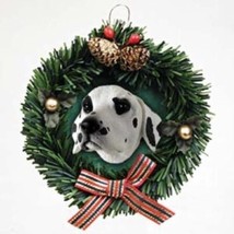 Wreath Xmas Ornament DALMATIAN Dog Breed Christmas Ornament - £6.23 GBP