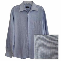 Hugo Boss Blue White Zig Zag Print Dress Shirt - £59.65 GBP