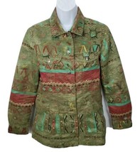 Chico&#39;s Tribal Southwest Pattern Jacket Womens Size 0 Small 4 - £14.75 GBP