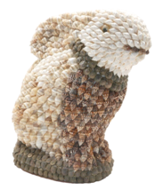 Vintage Large Handmade Sea Shell Rabbit Folk Art Googly Eyes - £14.63 GBP