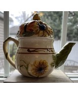 Pfaltzgraff Sunflower Teapot Hand Painted 6&quot;  10oz Capacity - £15.41 GBP