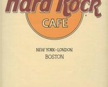 Hard Rock Cafe Menu Boston 1992  - £13.99 GBP