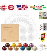 Perfect Gift: 100 Pcs Nespresso Vertuo Coffee Pod Aluminum Foil Lids - B... - $21.17 CAD