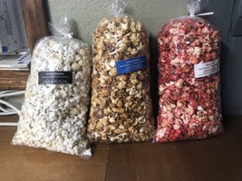 Popcorn - Cinnamon - Caramel - Cheese  3 Bags - Free Shipping - £27.94 GBP