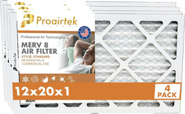Proairtek AF12201M08SWH Model MERV 8 Air Filter, High-Performance Filtra... - £47.95 GBP