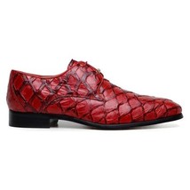 Belvedere Men's Shoes Renzo Pirarucu Lace Up Derby's Red BR01 image 2