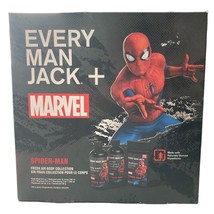 Every Man Jack Marvel Spider-Man Body Collection All Natural Deodorant Shampoo - £20.18 GBP
