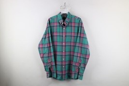 J Crew Mens Medium Distressed Pastel Plaid Oxford Collared Button Down S... - $24.70