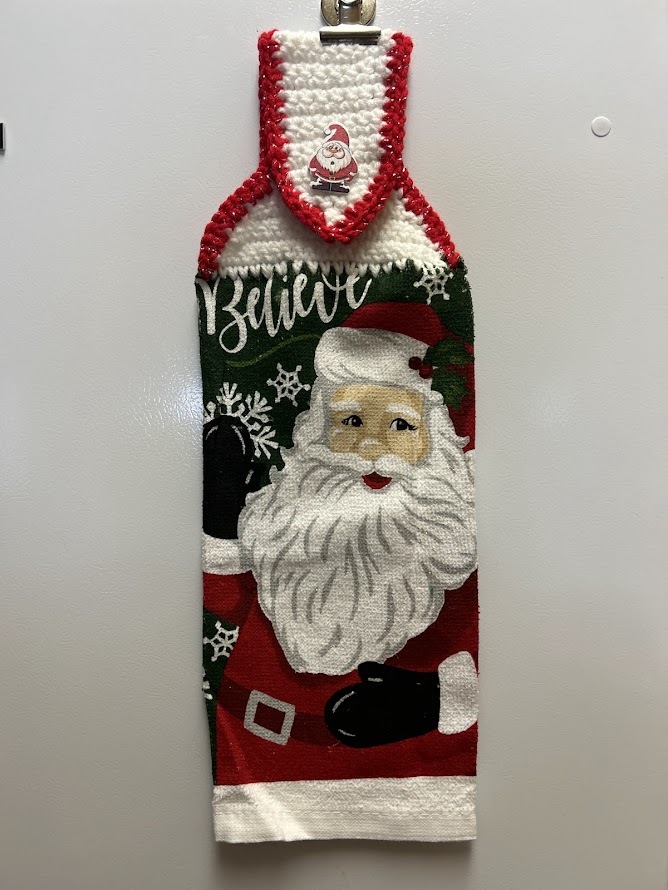 Christmas Santa Believe Hanging Towel - $3.50