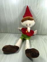 Sevi Trudi Pinocchio Christmas elf 21&quot; plush doll red green - £4.28 GBP