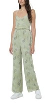 MICHAEL KORS Womens Green Belted Paisley Spaghetti Strap V Neck Jumpsuit S - £25.32 GBP