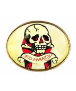 Skull Crossbones White Red Black Belt Buckle By ED HARDY 33116b - £19.77 GBP