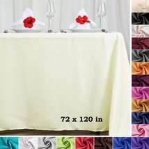 10 Pcs 72X120&quot;&quot; Rectangle Polyester Tablecloths Wedding Tabletop Decorations Sal - £148.76 GBP