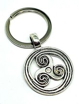 Triskelion Triskele portachiavi simbolo celtico pagano Wiccan simbolo... - £6.53 GBP