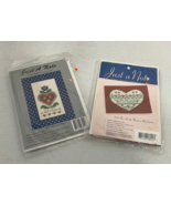 Just a note cross stitch greeting card kits heart shape counted cross st... - $19.75