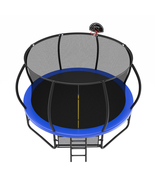 14FT Outdoor Trampoline with Enclosure, Ladder, ASTM Approved, Rust-Resi... - $459.99