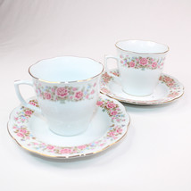 Remington Fine China By Red Sea Tea Cup And Saucer With Pink Flowers Set... - $20.56