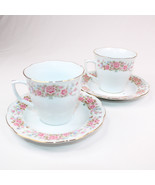 Remington Fine China By Red Sea Tea Cup And Saucer With Pink Flowers Set... - $28.55 CAD