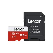 Lexar E-Series 128GB Micro SD Card, microSDXC UHS-I Flash Memory Card with Adapt - £22.77 GBP