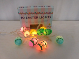 Easter Set of 10 Pastel Multi-Color Easter Egg Spring Lights  White Wire... - £16.67 GBP