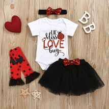 NEW Valentine&#39;s Day Love Bug Ladybug Baby Girls Tutu Skirt Leg Warmer Outfit Set - £10.41 GBP