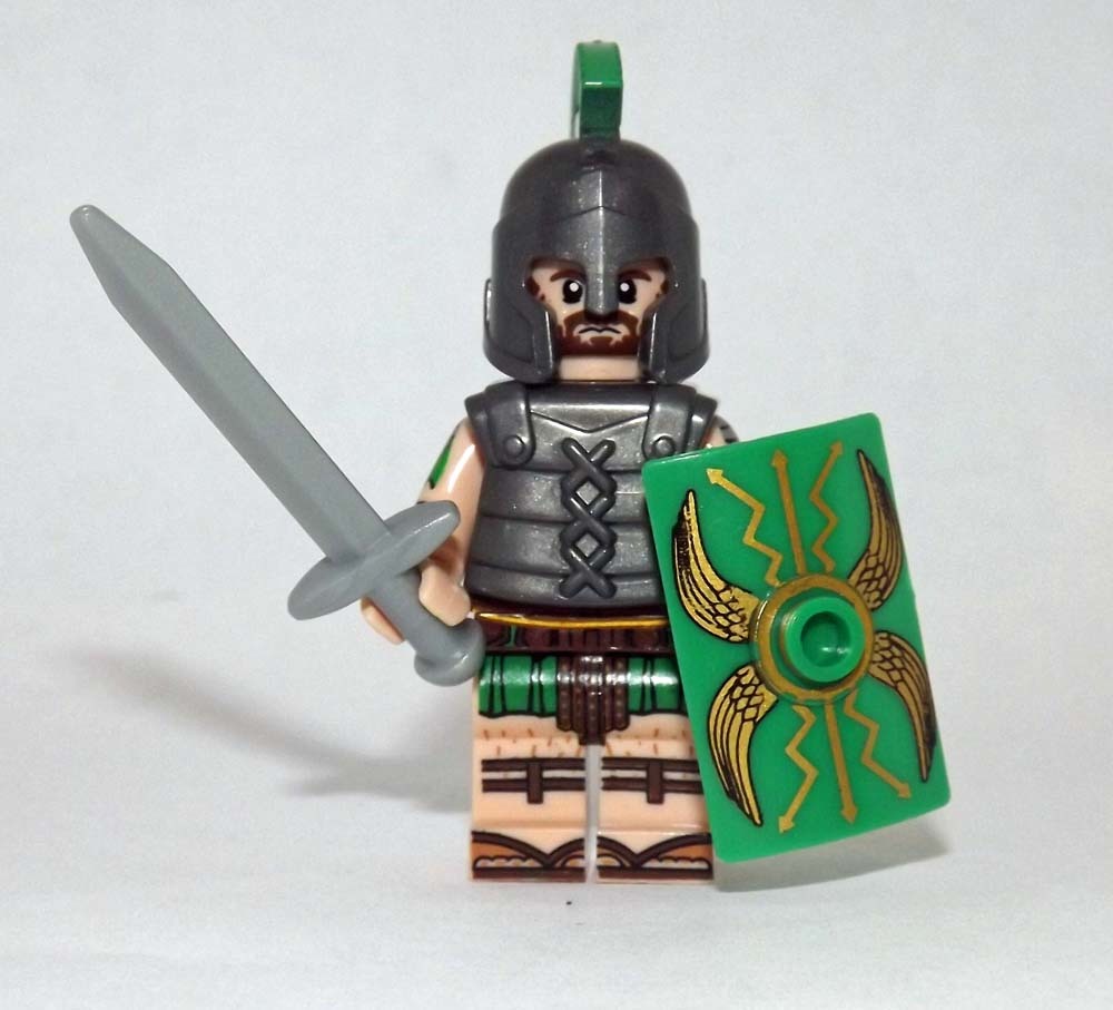 Minifigure Roman Soldier Green US Seller - $7.98