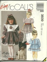 McCall&#39;s Sewing Pattern 3839 Girls Party Dress Size 2 3 4 New - $9.99