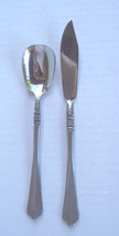 Orleans Silver Stainless Cheire Patterrn Sugar Spoon and Butter Knife /Japan - $9.89