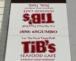 Matchbook Cover  Tin’s Seafood Café restaurant Destin, FL  gmg  Unstruck - £9.75 GBP