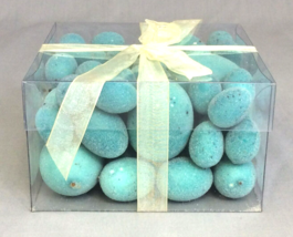 New Box Decorative Easter Egg Bowl Filler 55 Pieces Sugared Style Blue - $3.95