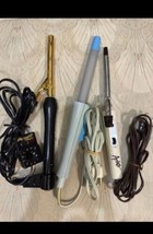 Lot of Vintage Hair Styling Tools Curling Irons Aries Belson Beauty Bundle - $24.94