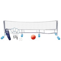 Poolmaster Super Combo Water Volleyball and Badminton Swimming Pool Game, Blue/W - £126.70 GBP