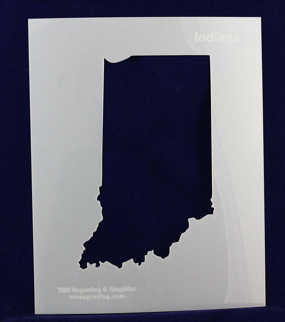 State of Indiana Stencil -14 mil Mylar Painting/Crafts - £13.34 GBP