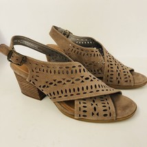 Baretraps Ilene Perforated Block Heel Sandals Womens Shoes Grey Size 9 - £18.21 GBP
