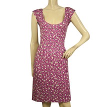 DVF Diane Von Fustenberg Taran Silk Fuchsia White Sleeveless Mini Dress ... - $103.95