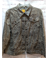 Ruby Rd Women&#39;s 18 Jacket beige tan brown gold animal abstract print 3/4... - £11.67 GBP