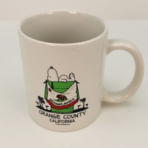 Snoopy Orange County California 10 oz Mug Dog House CA Flag Peanuts - £11.80 GBP