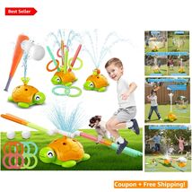 Colorful 4-in-1 Turtle Water Sprinkler Toy - Ultimate Summer Fun for Age... - $42.52