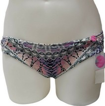 Raisins Tulum Shores Printed Macrame Dusty Blue Women Bikini Swim Bottom... - $9.89