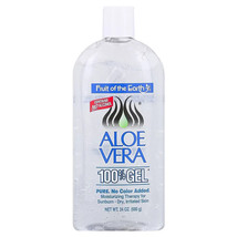 Aloe Vera 100% Gel Fruit of the Earth Pure No Color Added 24 OZ (Pack of 2) - £39.19 GBP