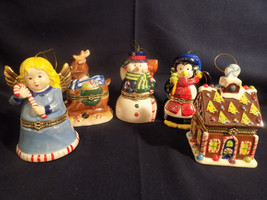 Set Of 5 Mr Christmas Animated Music Box Ornaments / Figurines - Excellent - £58.95 GBP